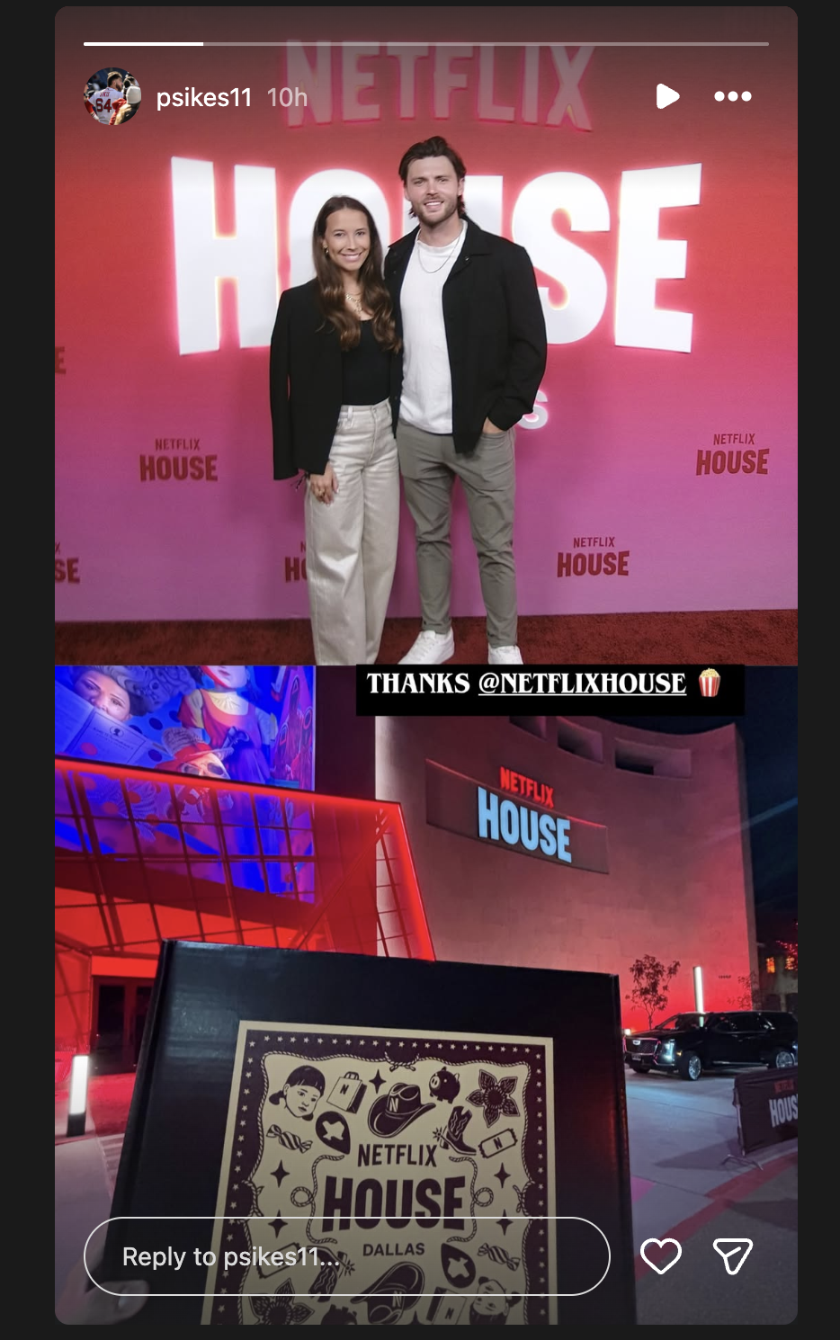 Phillip Sikes  (TCU Baseball Alumni)  - Instagram Stories